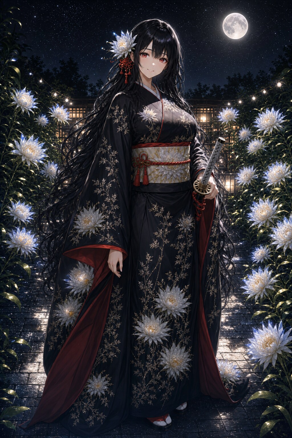 トキヒメ(月下美人の着物)