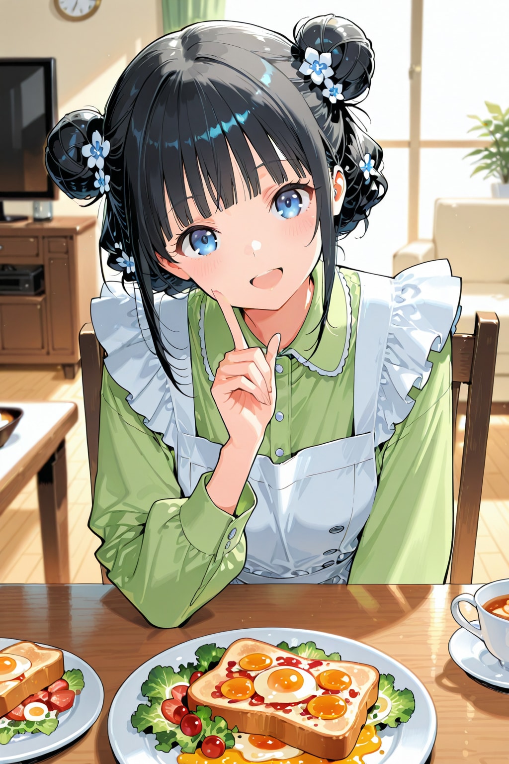 おだんごちゃん🍡✨と朝ごはん🍚✨　6/6