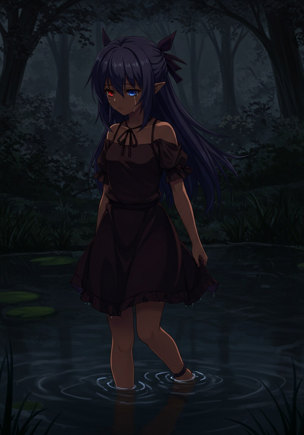 影の差した顔がうまくいかない・・