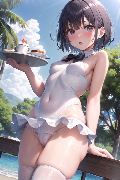 白スク(風)ウェイター