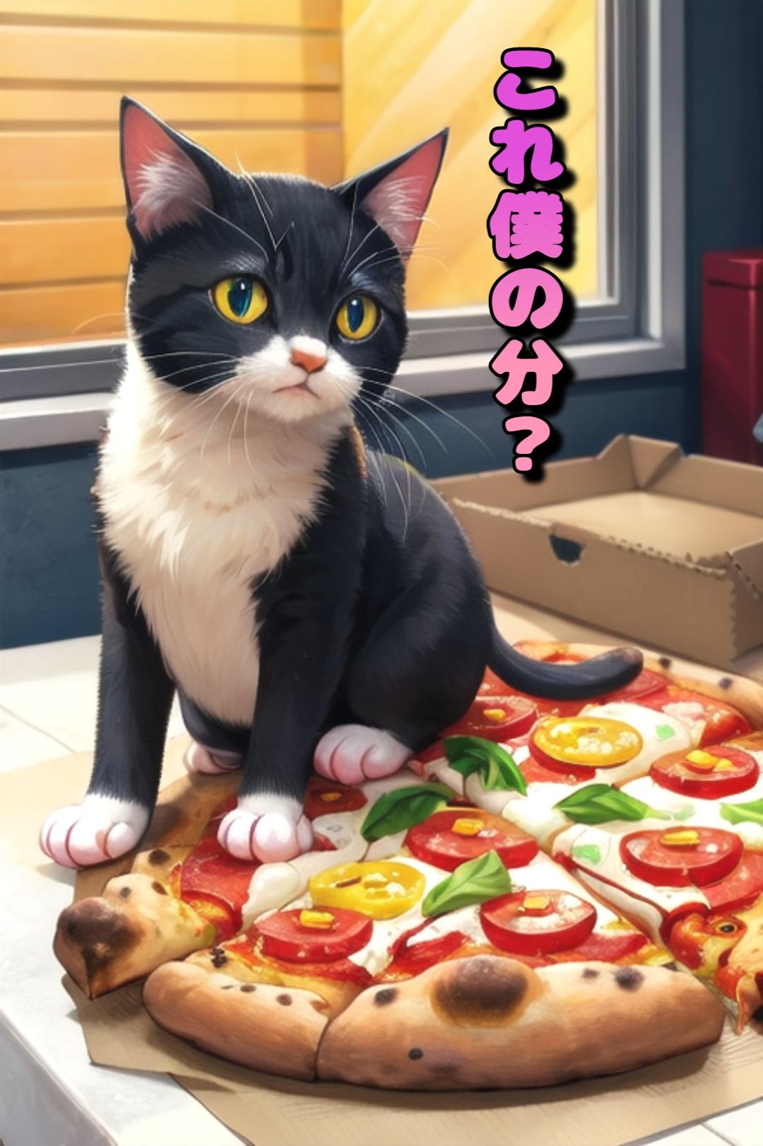 【動物】猫✕ピザ