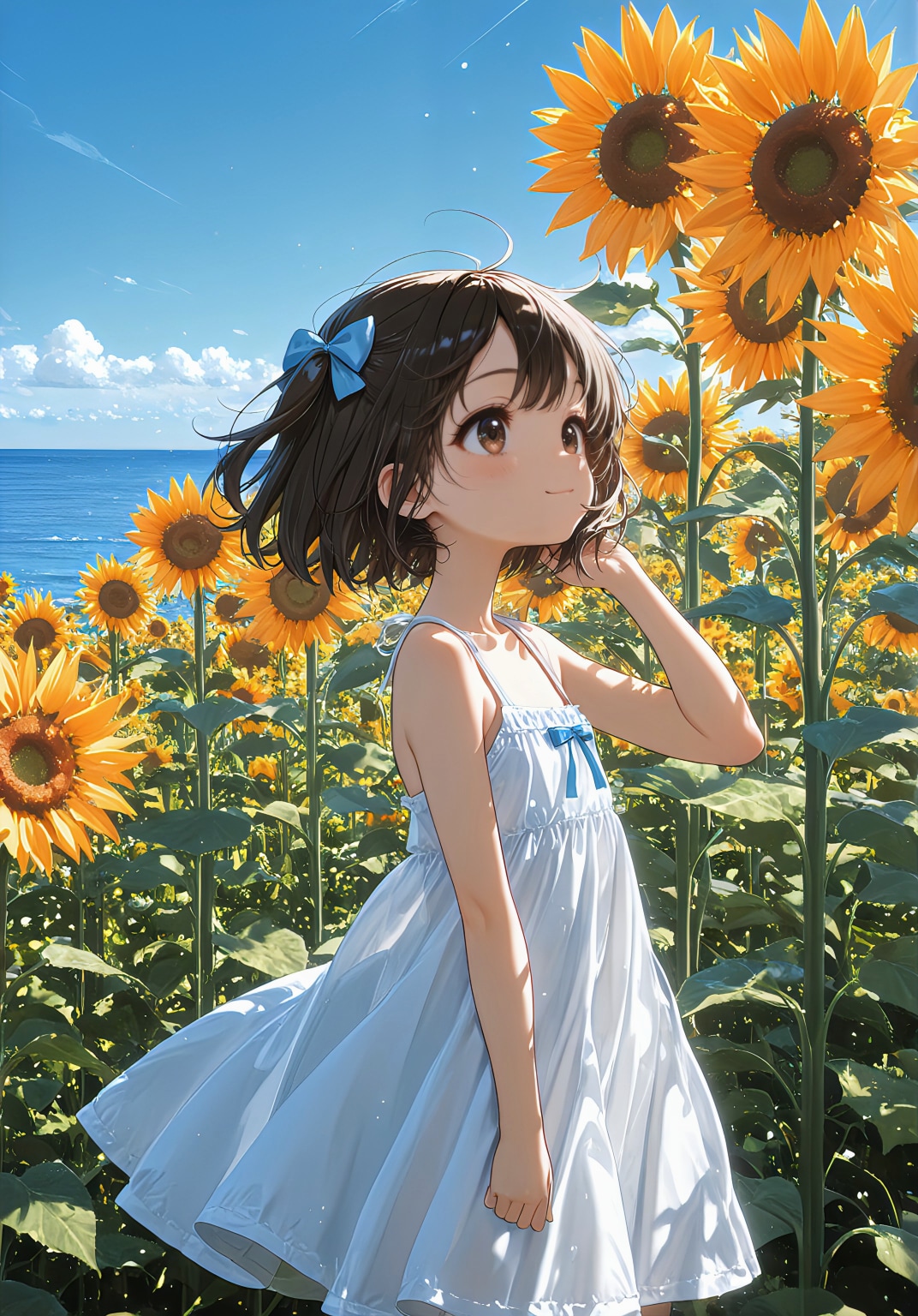 ひまわりの向こうに、夏を見つけて