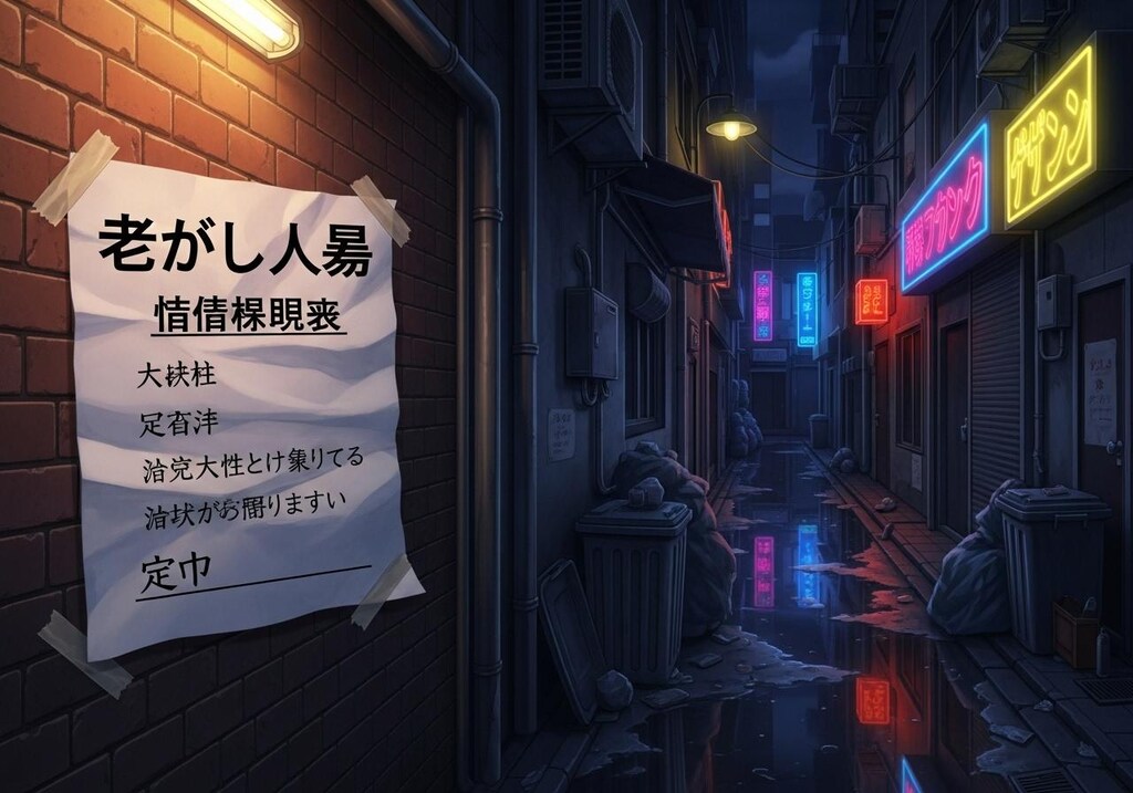 今日は路地裏の紙にいろいろと描かせた