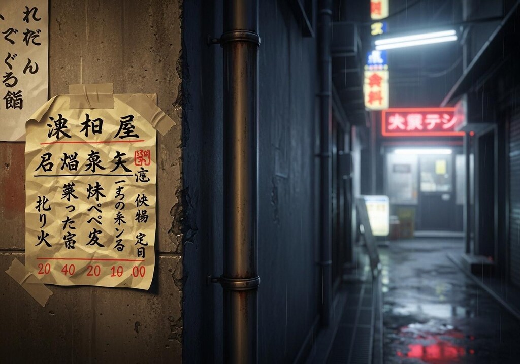 今日は路地裏の紙にいろいろと描かせた