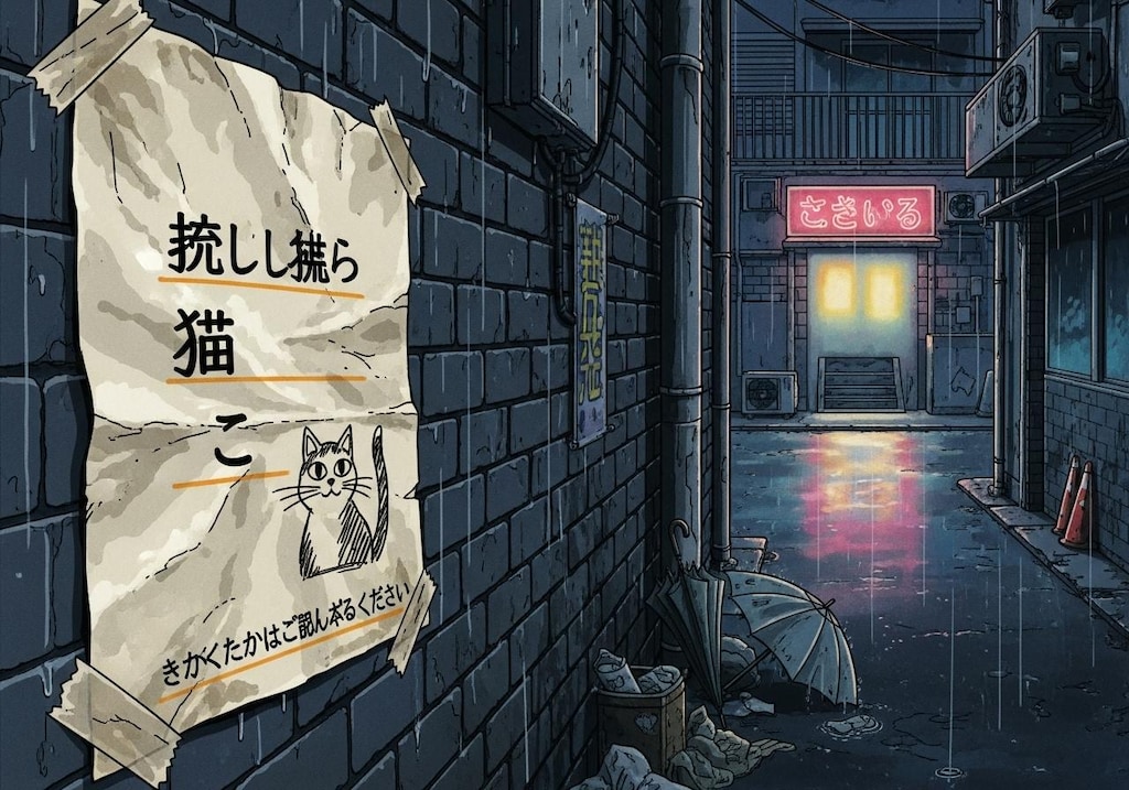 今日は路地裏の紙にいろいろと描かせた