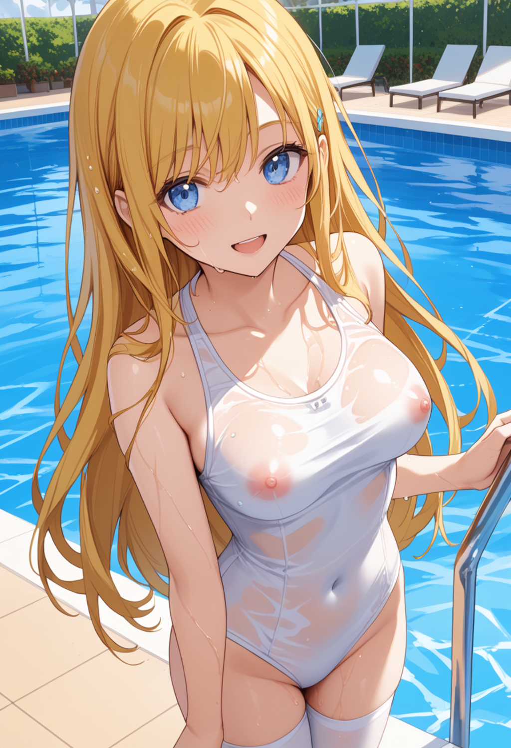 先輩、白スクは透けさせるのがセオリーですよ♪