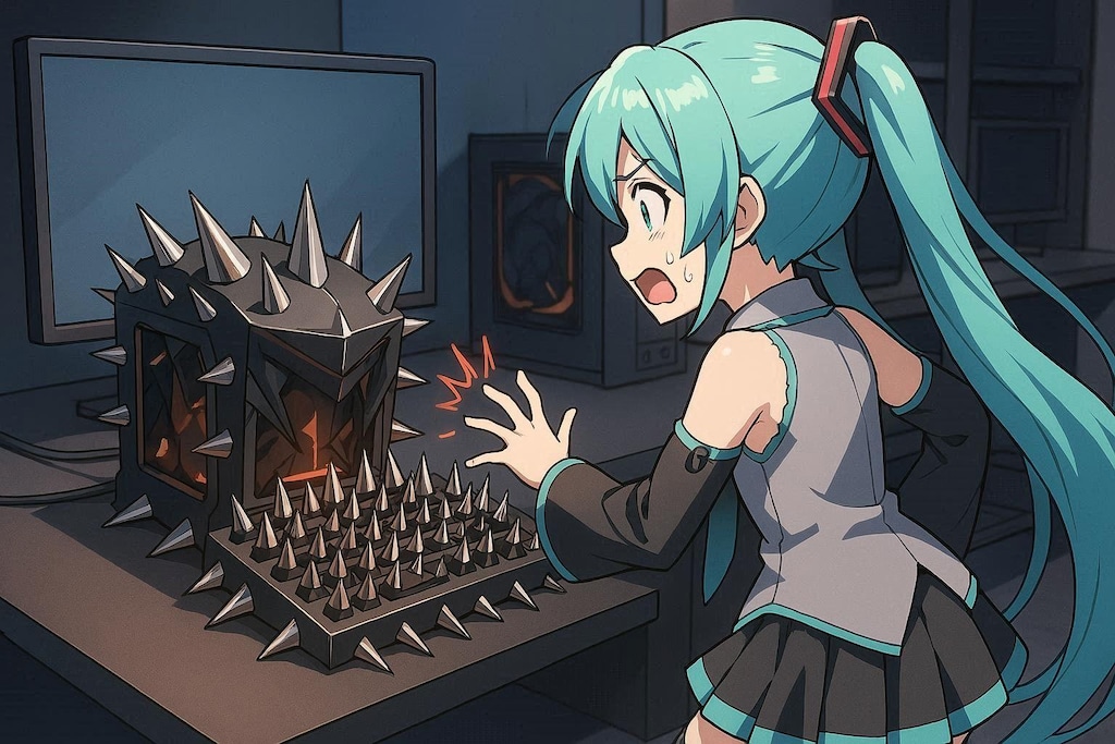 PCに花が咲いているな