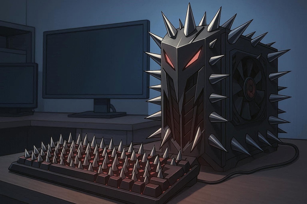 PCに花が咲いているな