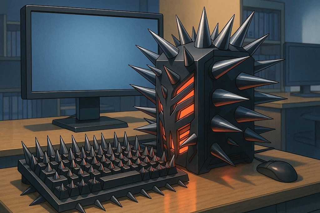 PCに花が咲いているな