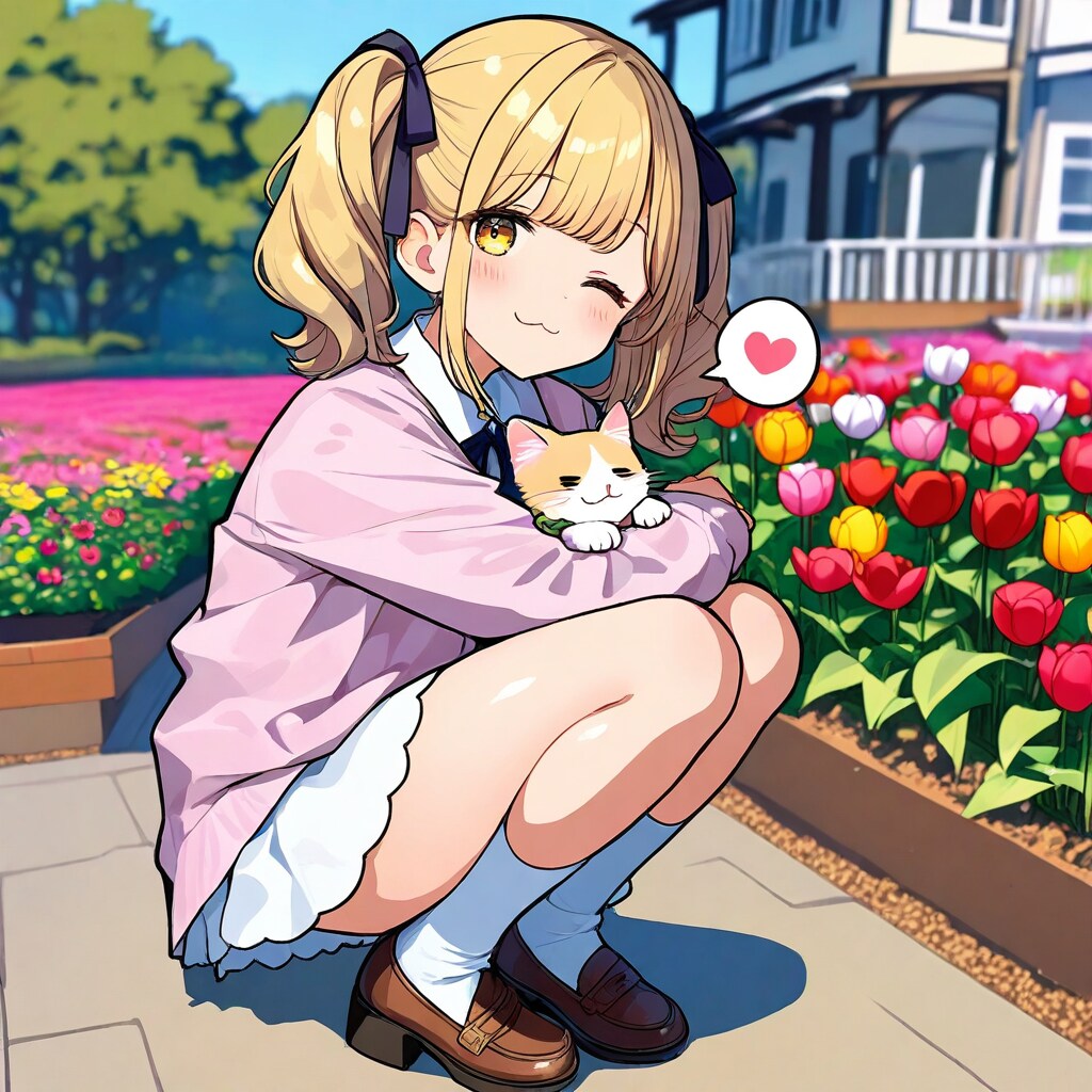 猫と金髪ちゃん