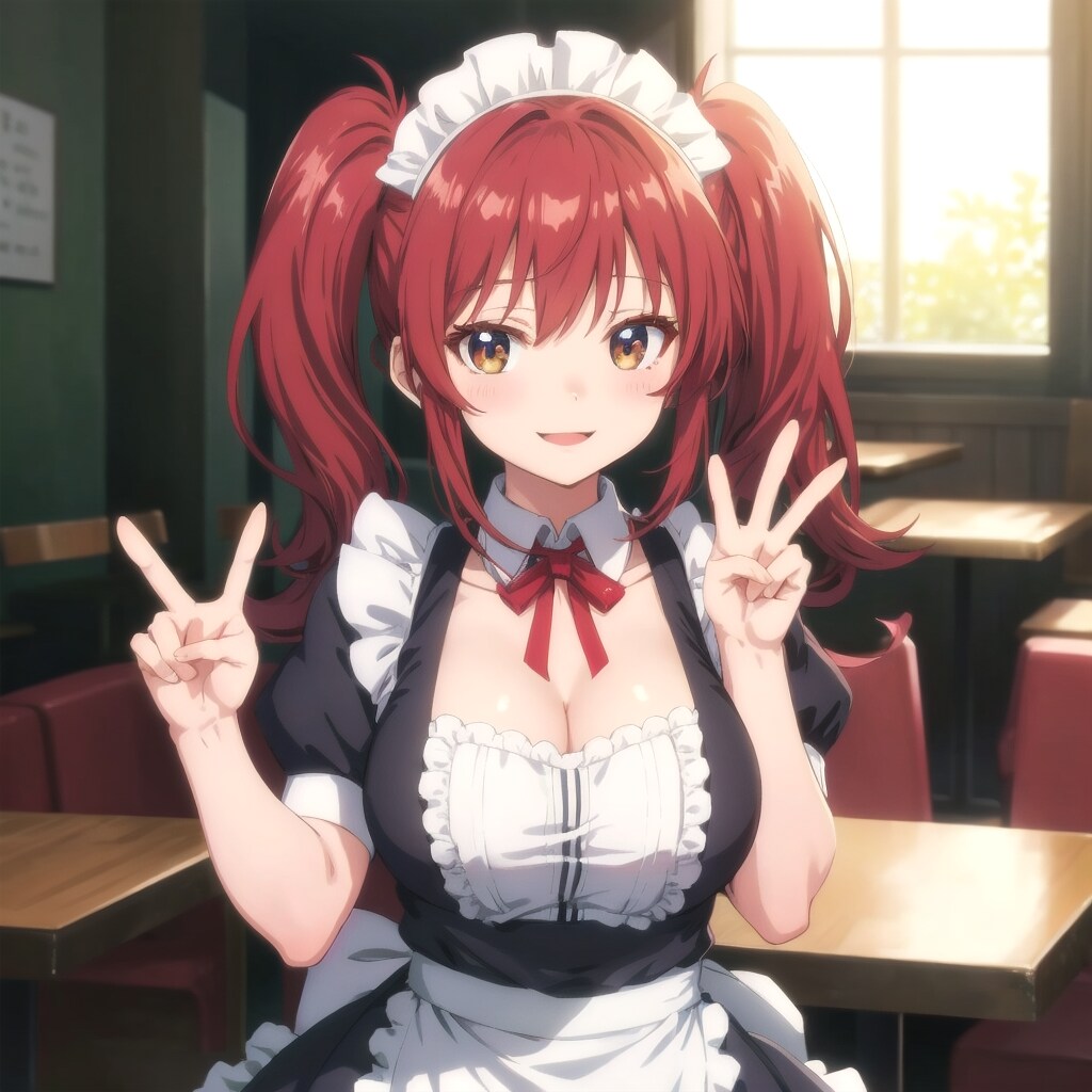 閉店後のピースショット