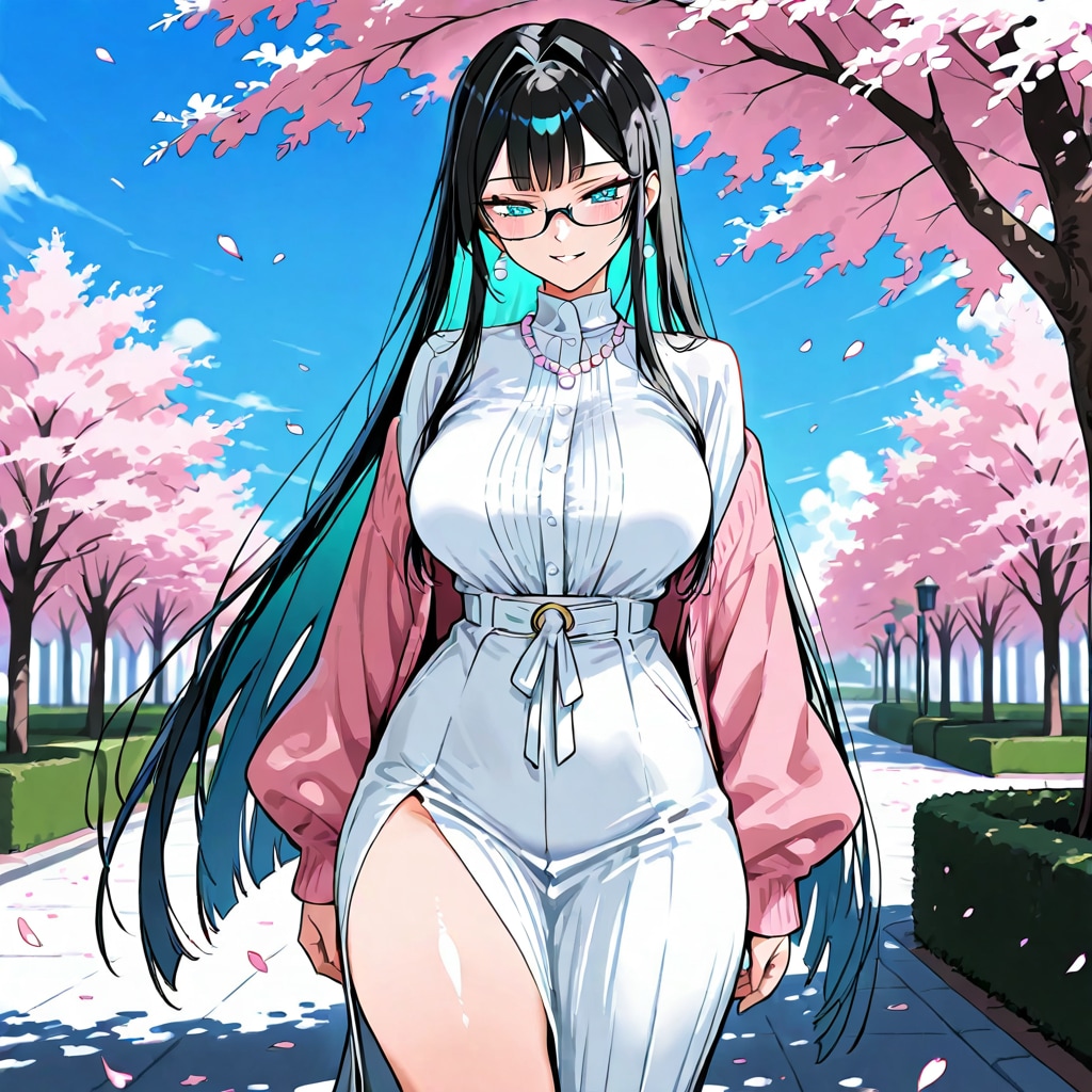 桜の公園で