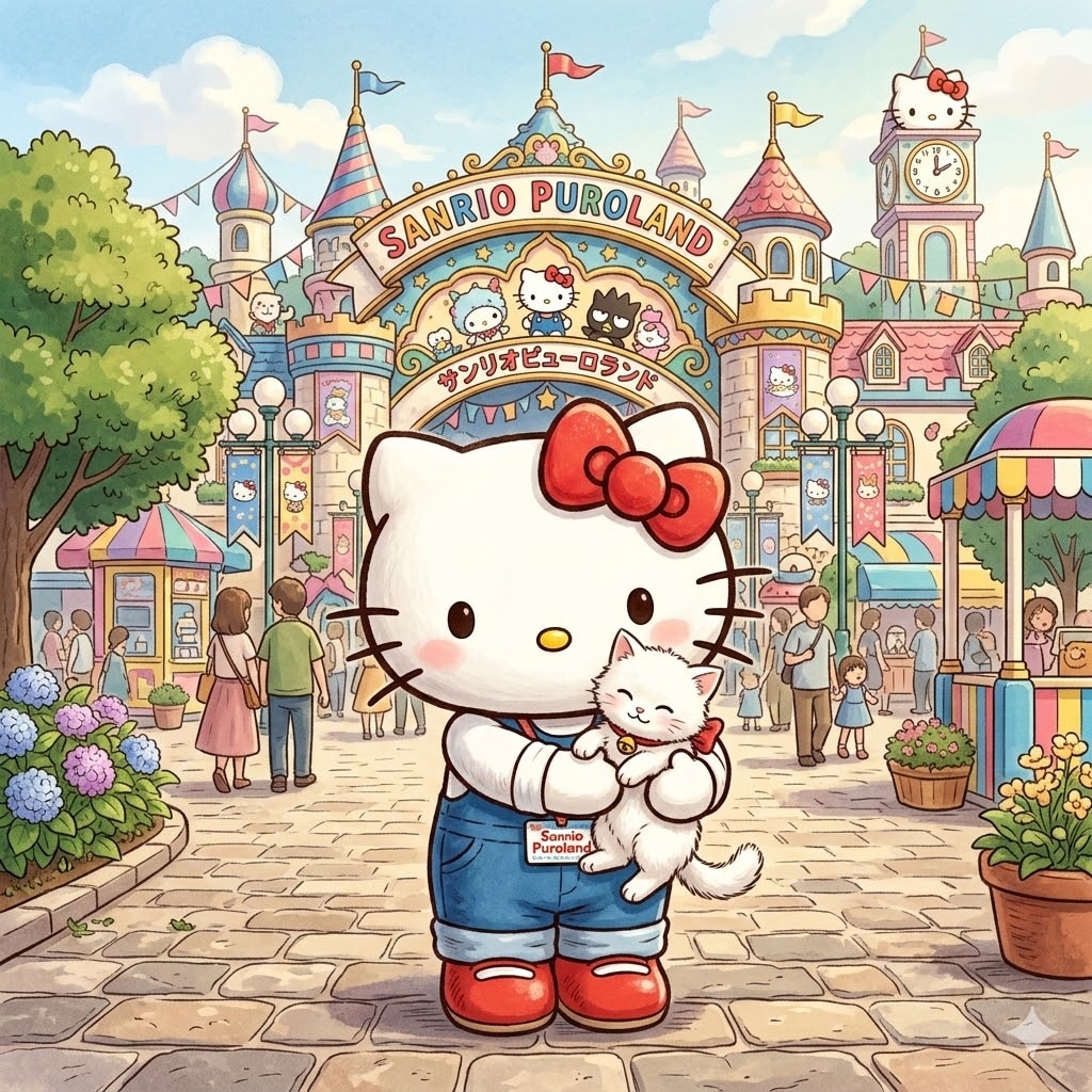 迷子の子猫を保護したキティちゃん