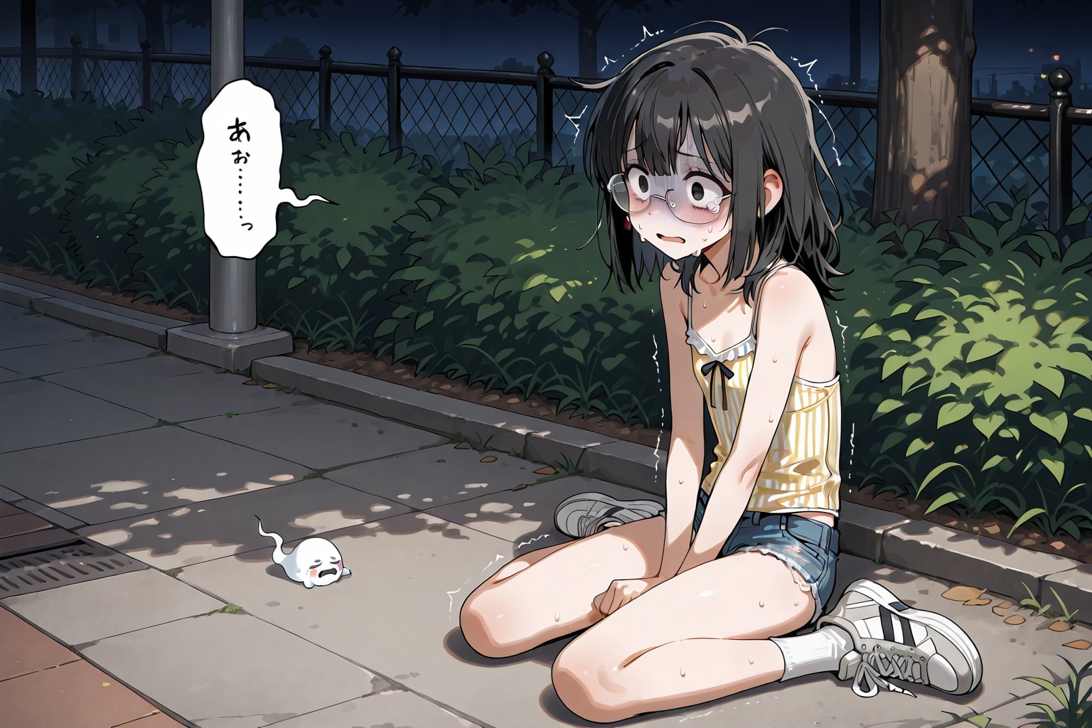 幽霊を怖がる女の子