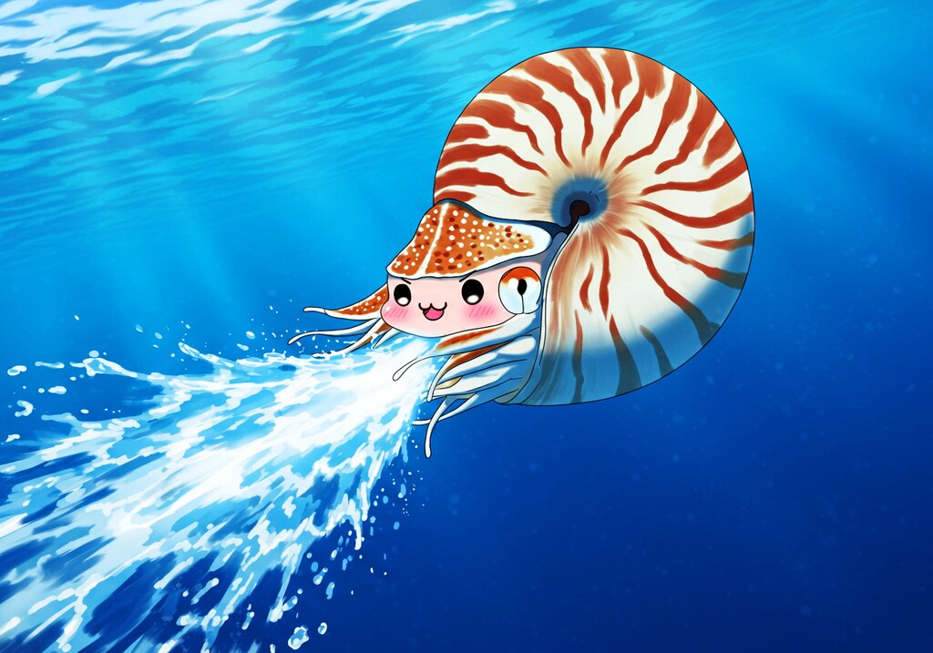 オウム貝とジェット噴流