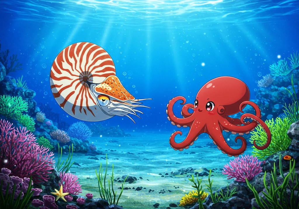 オウム貝とジェット噴流