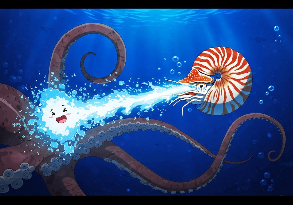 オウム貝とジェット噴流