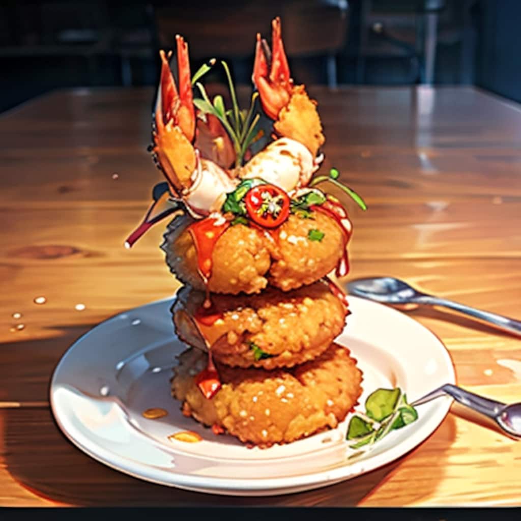 お洒落なエビ料理