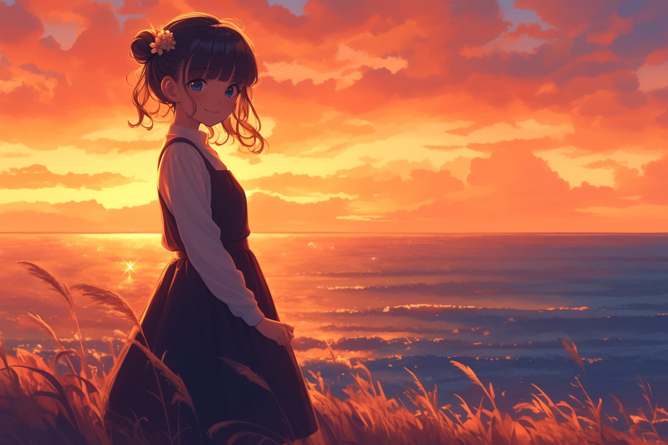 夕暮れのおだんごちゃん🍡✨81 | の人気AIイラスト・グラビア