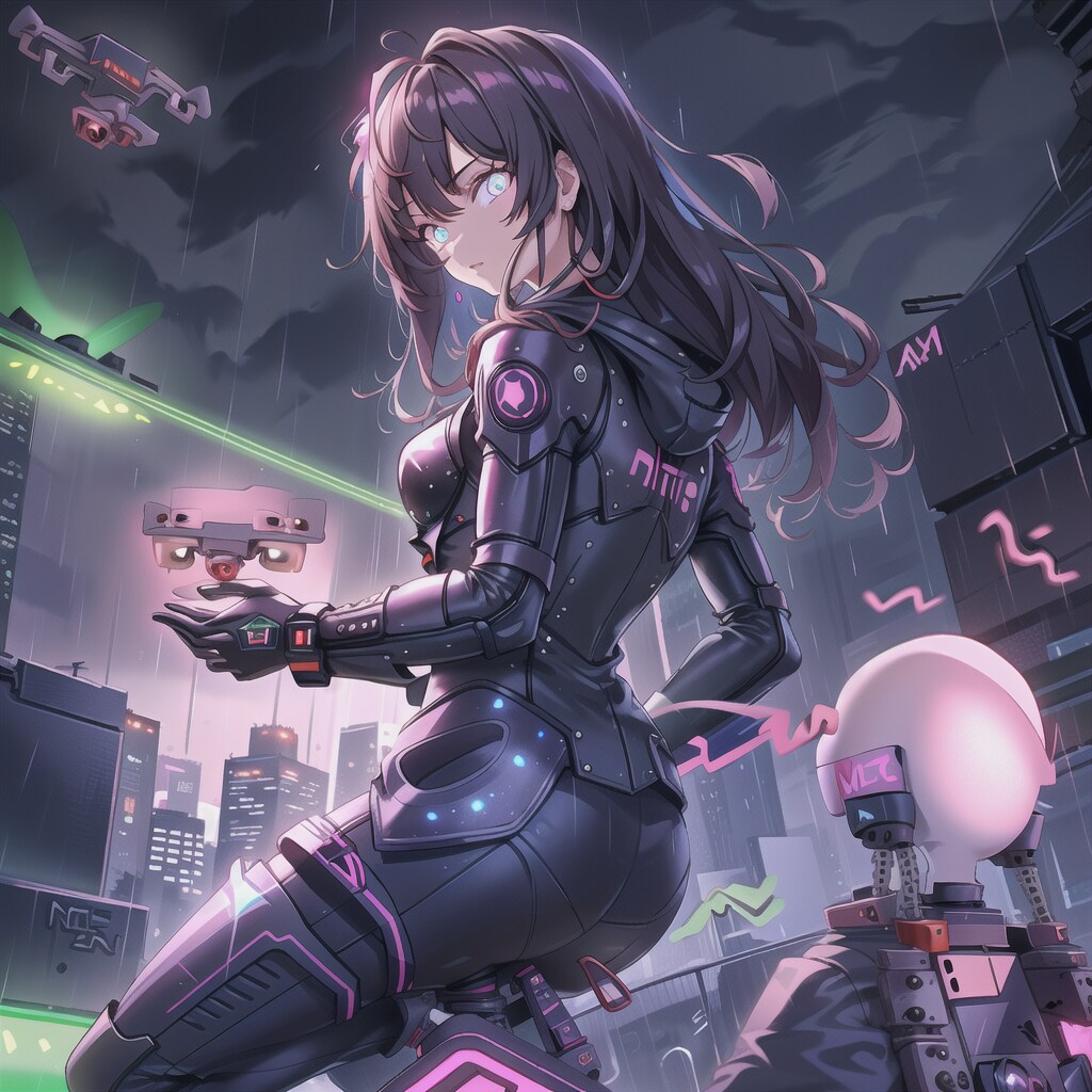 ディストピアなサイバーパンクシティ