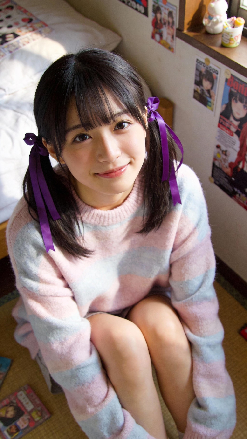 Violet Ribbons in Motion