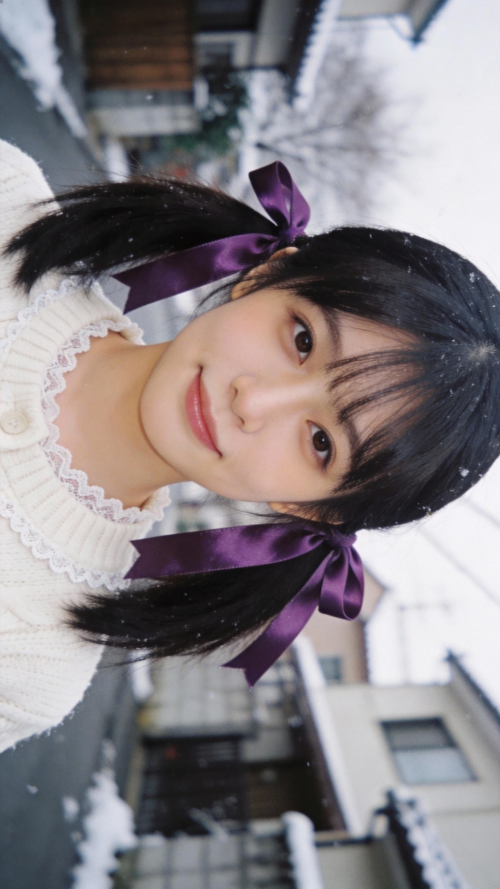 Violet Ribbons in Motion