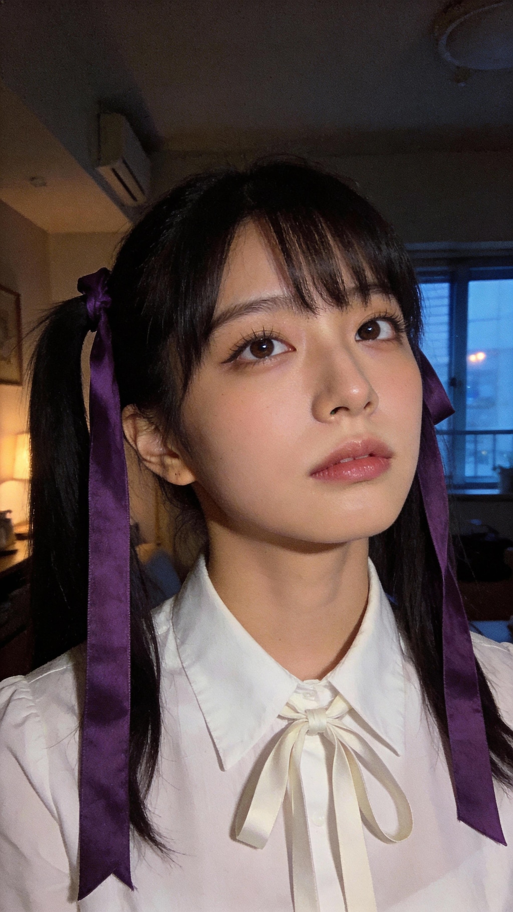 Violet Ribbons in Motion