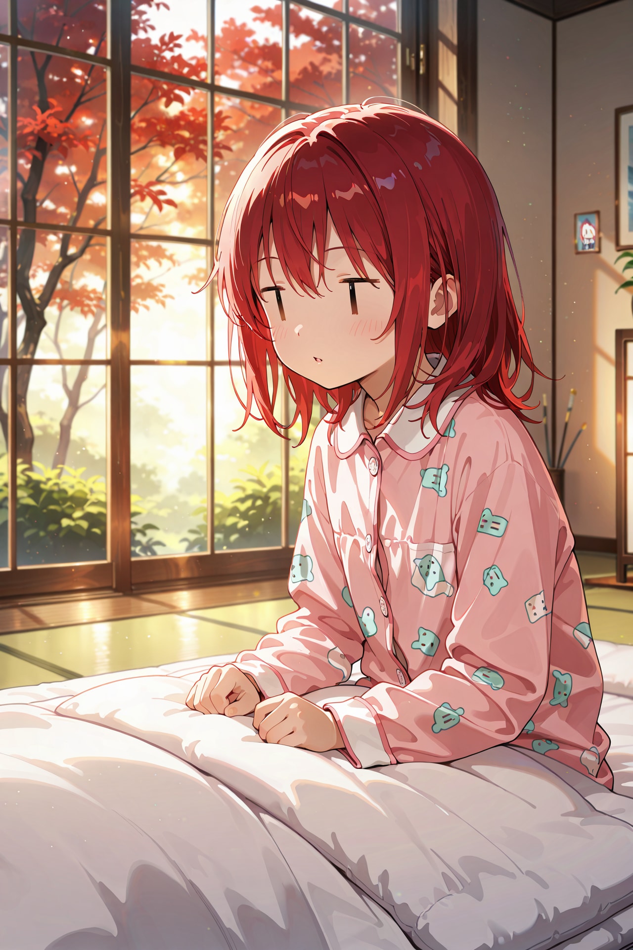 起き抜けのジト目先生 Z106 | の人気AIイラスト・グラビア