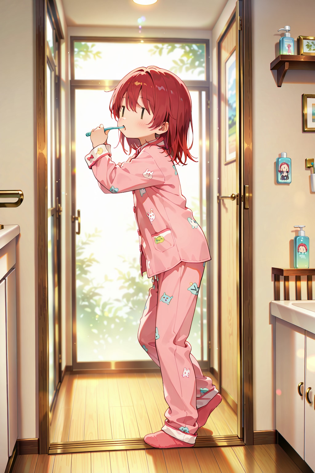 起き抜けのジト目先生 Z106