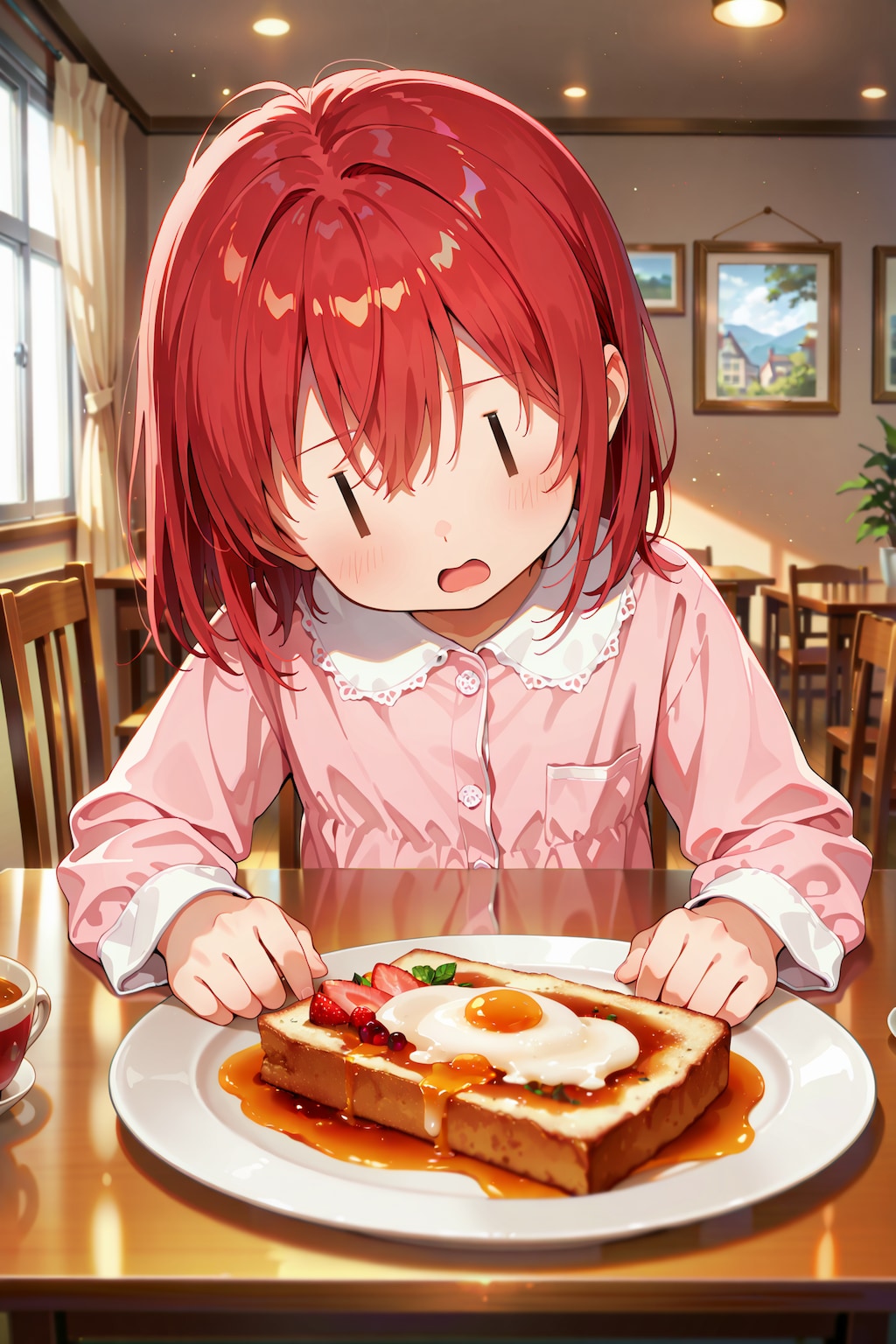 起き抜けのジト目先生 Z106