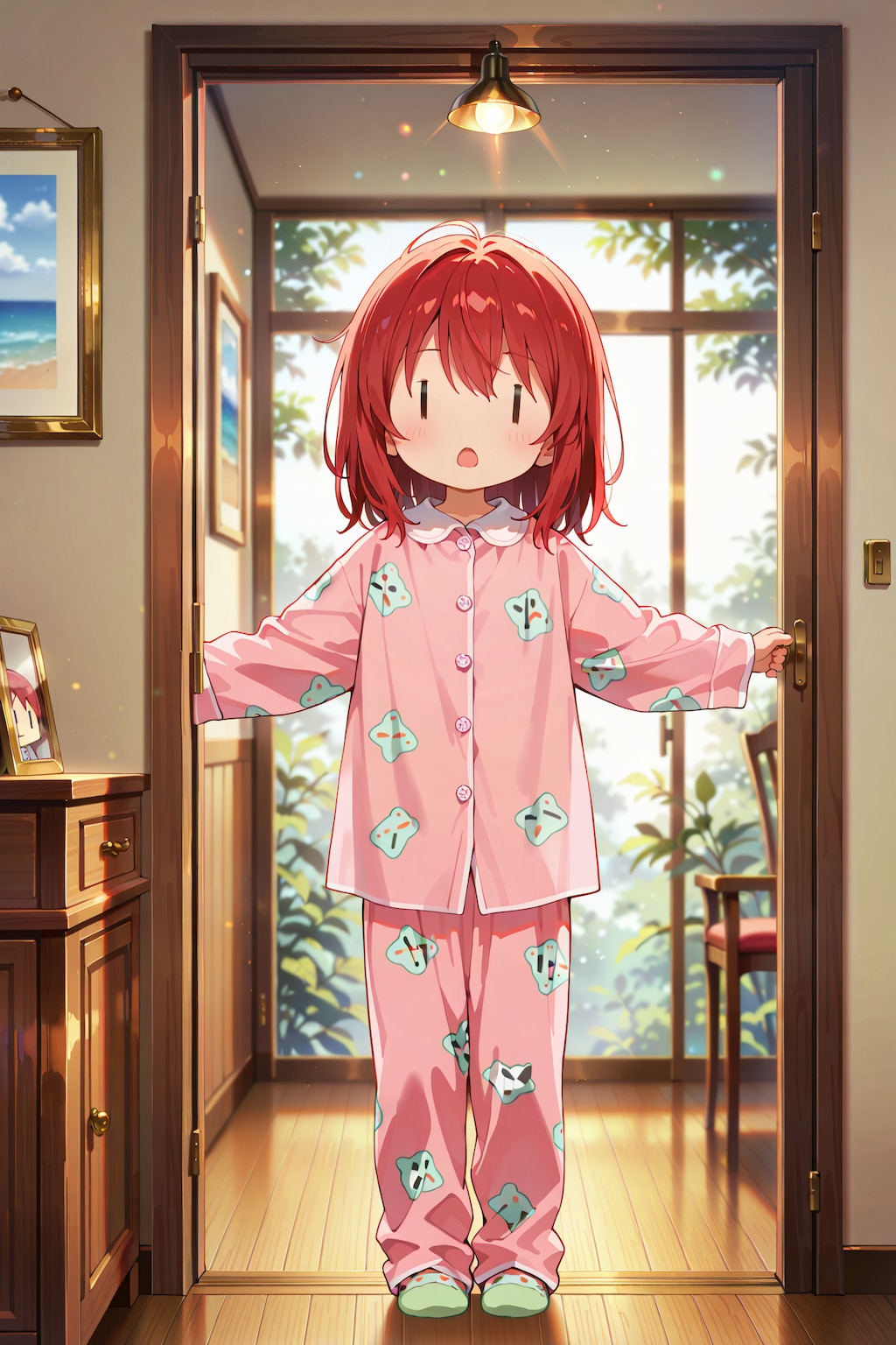 起き抜けのジト目先生 Z106