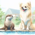 チワワとカワウソのくつろぎタ～イム 7枚目