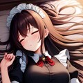 ベッド眠るメイドさん 5枚目