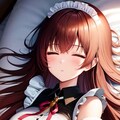 ベッド眠るメイドさん 2枚目