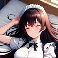 ベッド眠るメイドさん 3枚目