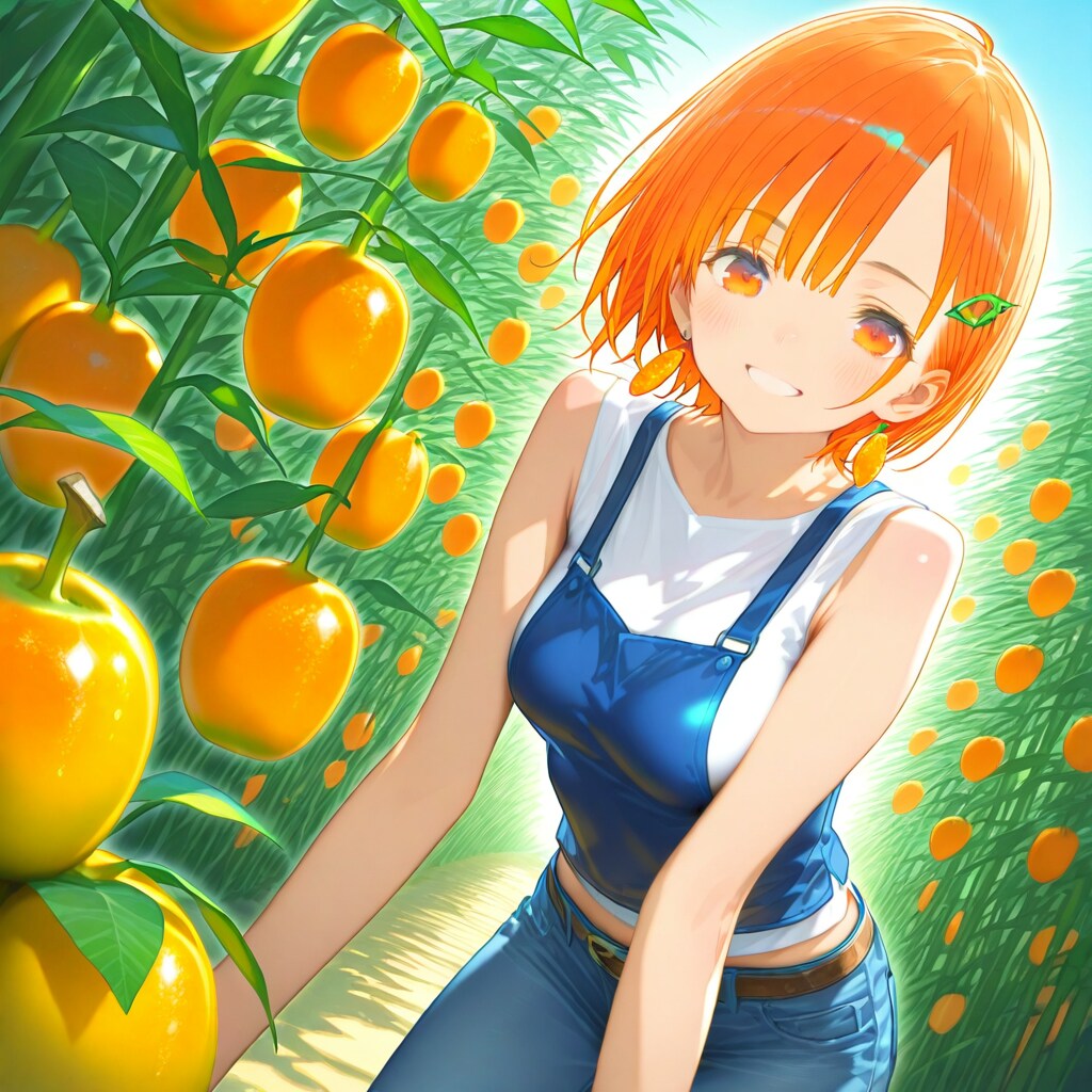 マンゴー果樹園で働くソレイユさん | の人気AIイラスト・グラビア