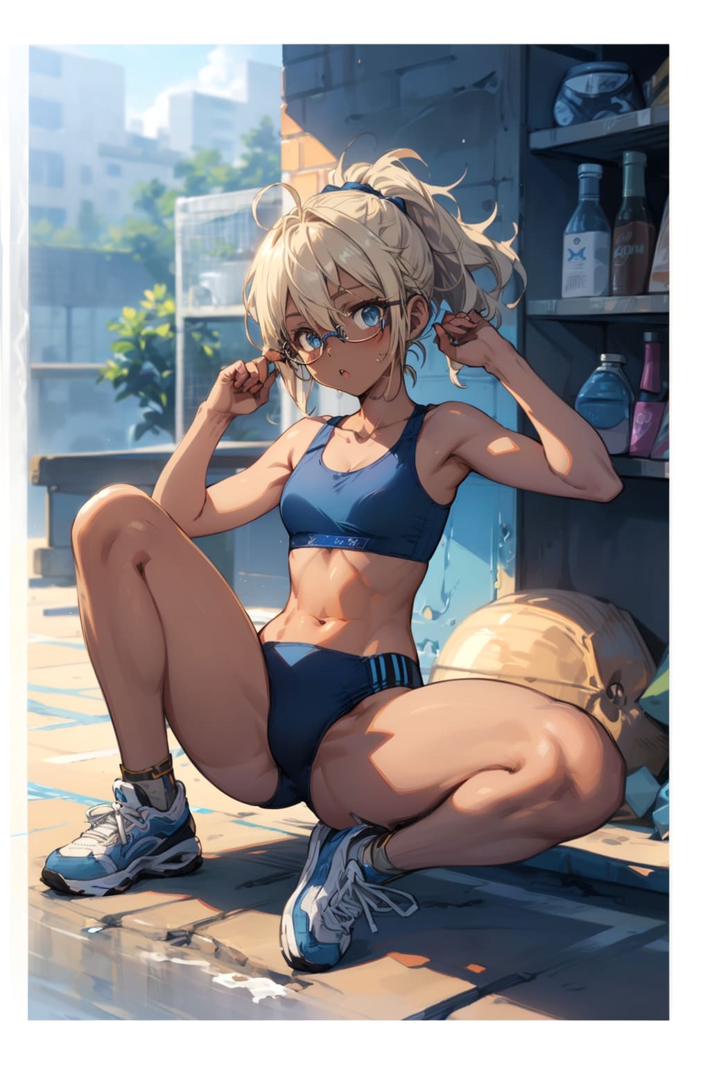 スポーツブルマの眼鏡っ娘