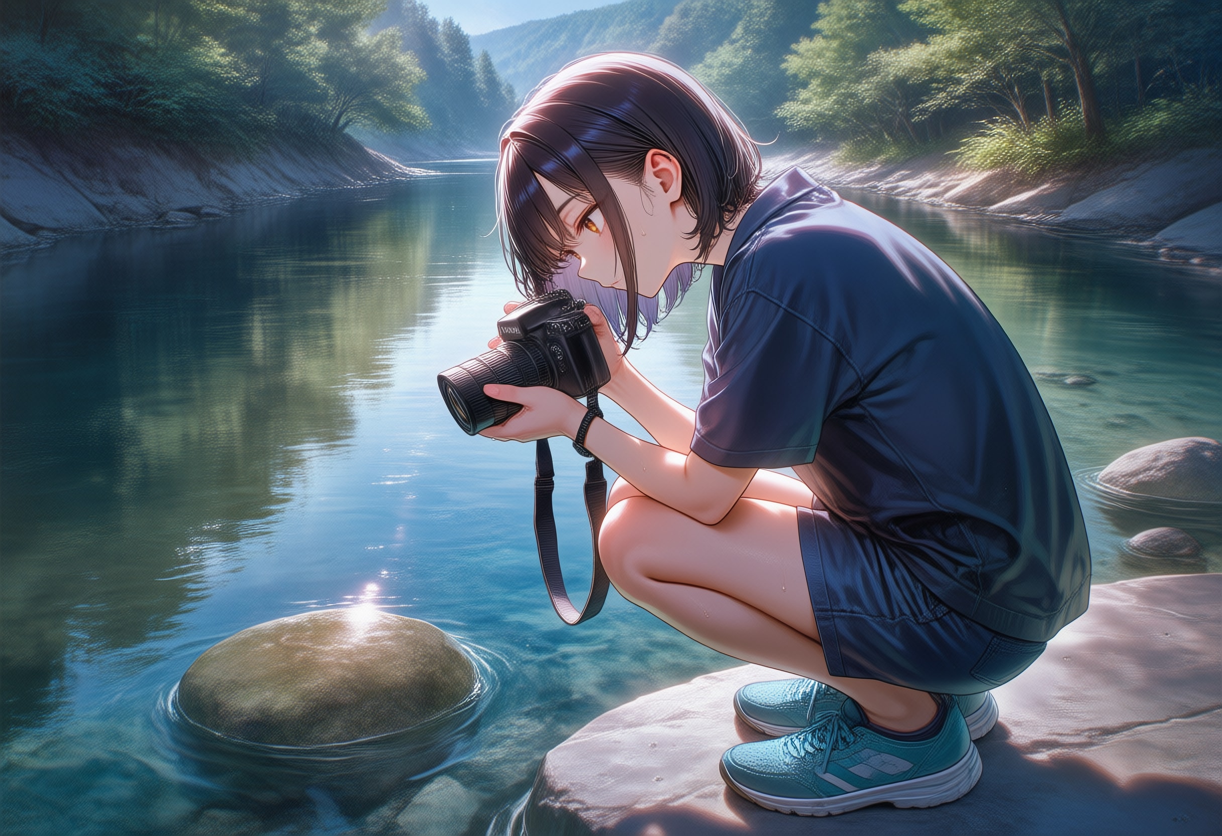 水面に夏を写して