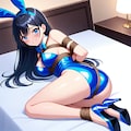 青バニーガール緊縛 5枚目