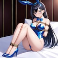 青バニーガール緊縛 2枚目