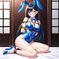 青バニーガール緊縛 8枚目