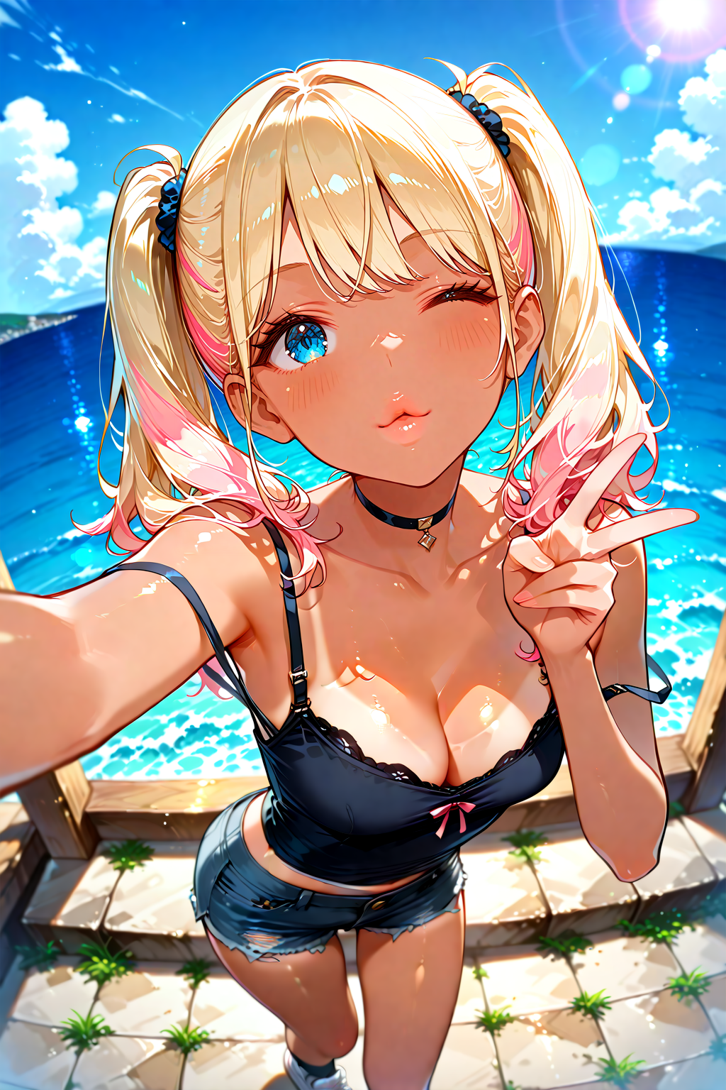 『海に来た♡』