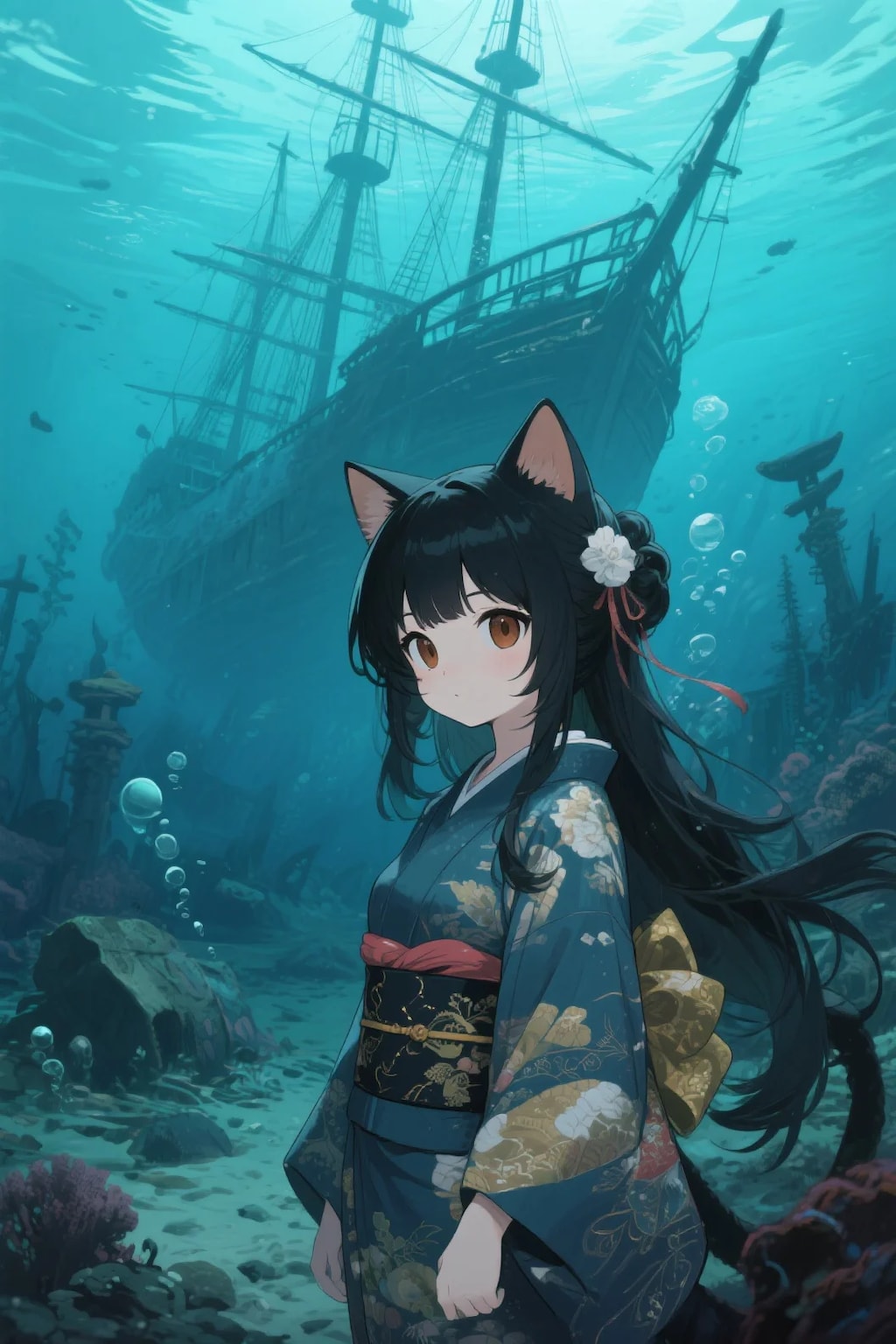 さくらちゃんと沈没船