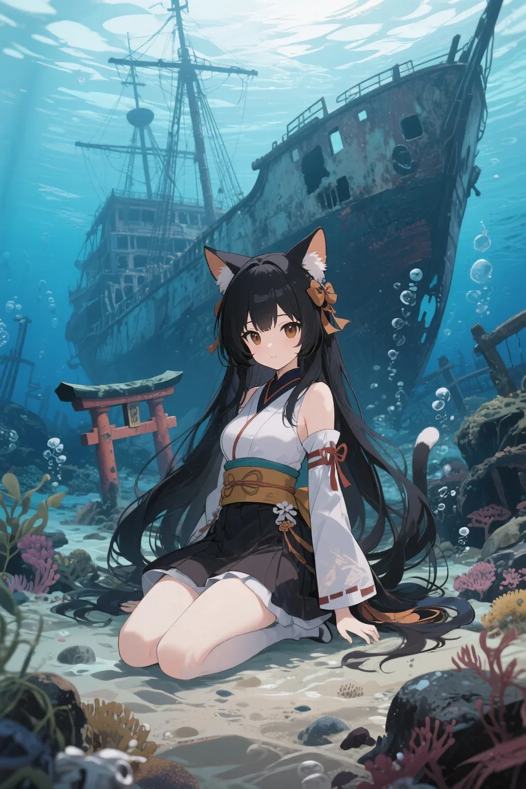 さくらちゃんと沈没船