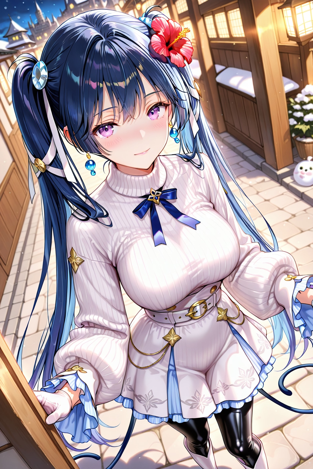 絵梨奈ちゃん❤️桃華ちゃんのWヒロインでゴシックファッション❤️理愛さんの先輩の菜々絵さんが待つ古民家カフェへ向かう道中のシチュエーション❤️