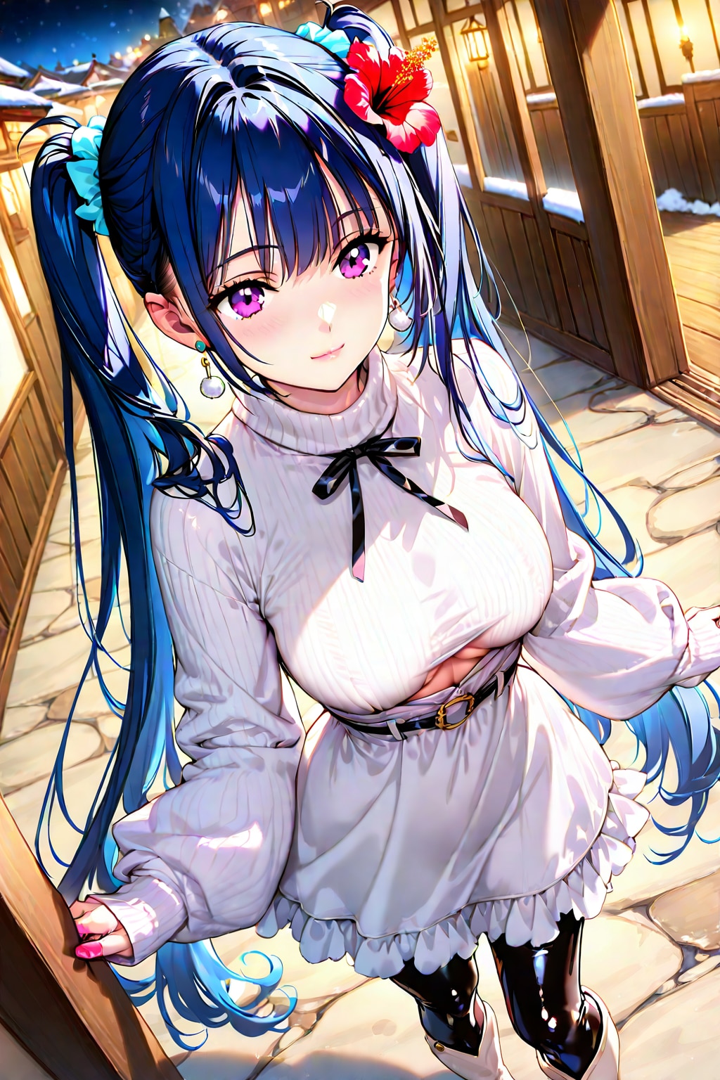 絵梨奈ちゃん❤️桃華ちゃんのWヒロインでゴシックファッション❤️理愛さんの先輩の菜々絵さんが待つ古民家カフェへ向かう道中のシチュエーション❤️