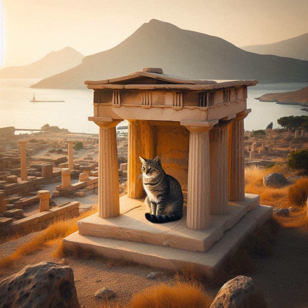 古代ギリシャに住む猫
