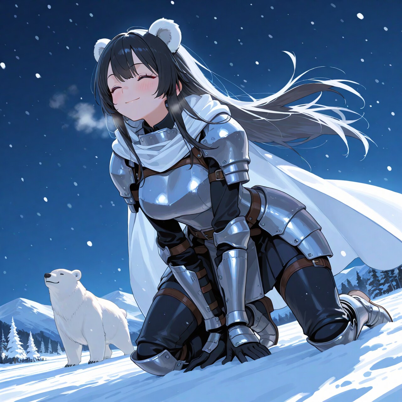 シロクマさんとツーショット