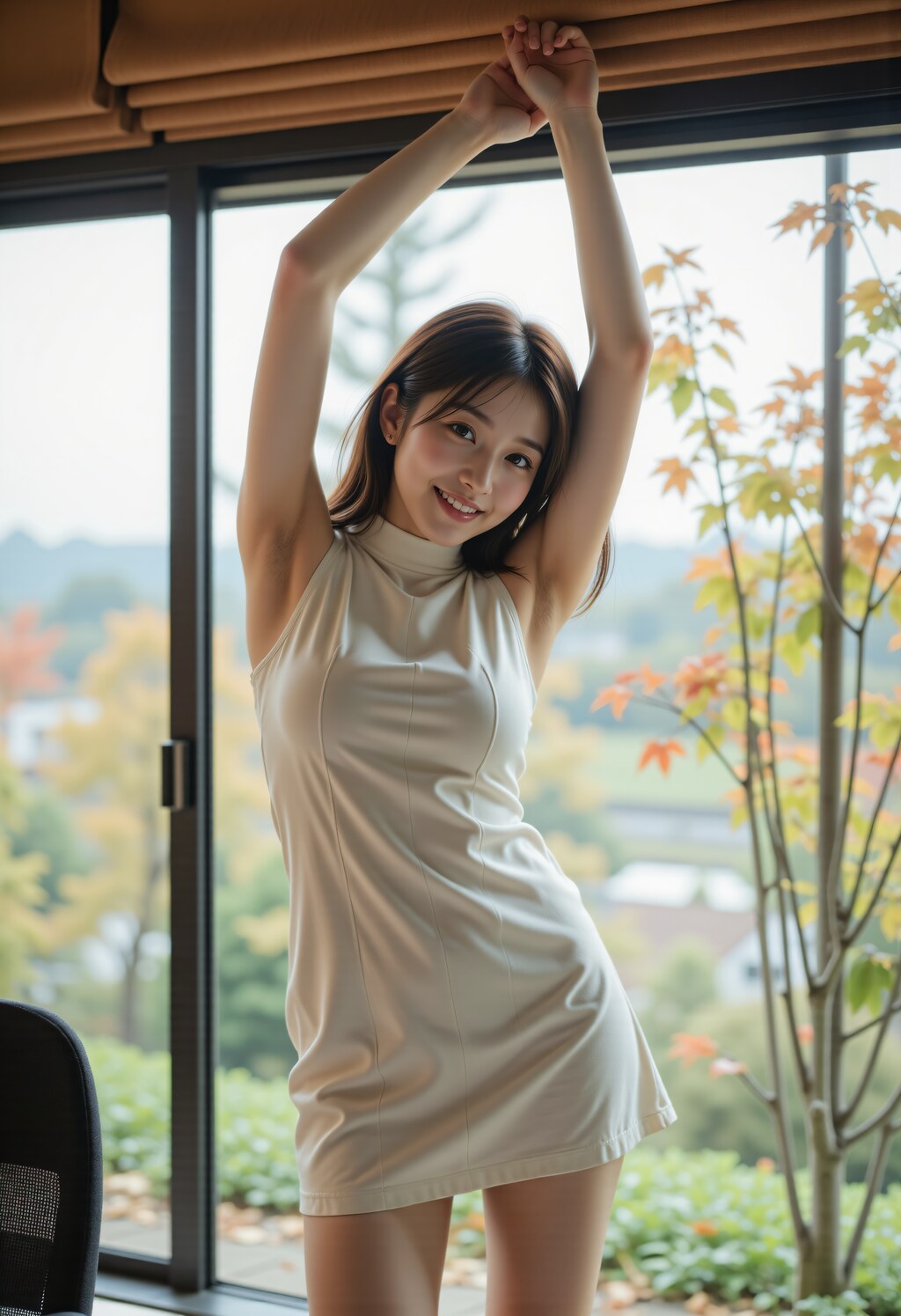 ストレッチするOL