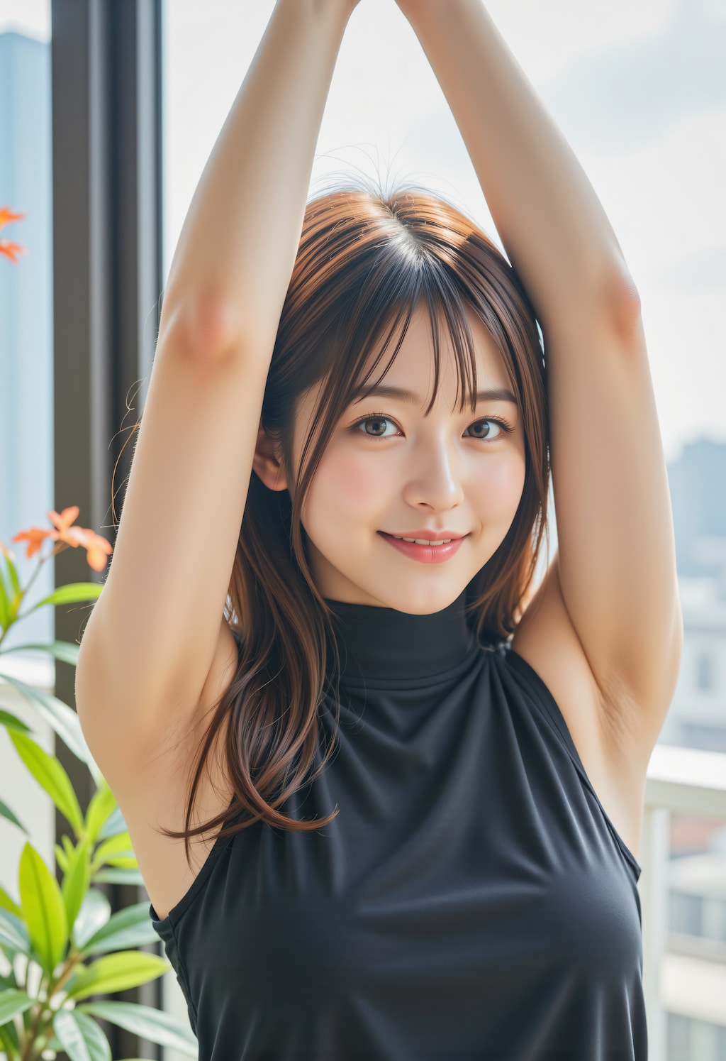 ストレッチするOL